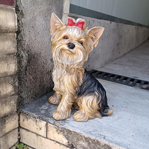 اکشن فیگور سگ نشسته پاپیون دار Yorkshire terrier dog toy_اسباب بازی